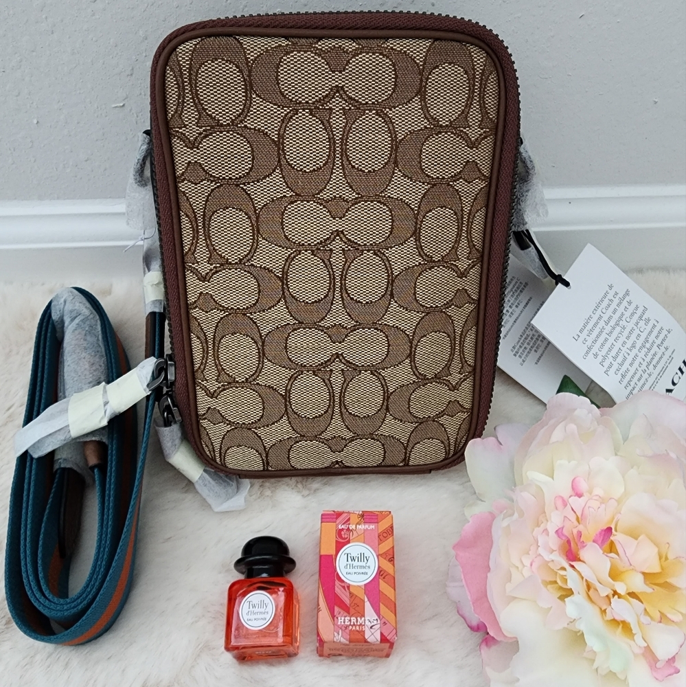 🤎Bundle New Coach Mini Crossbody and Hermes sample